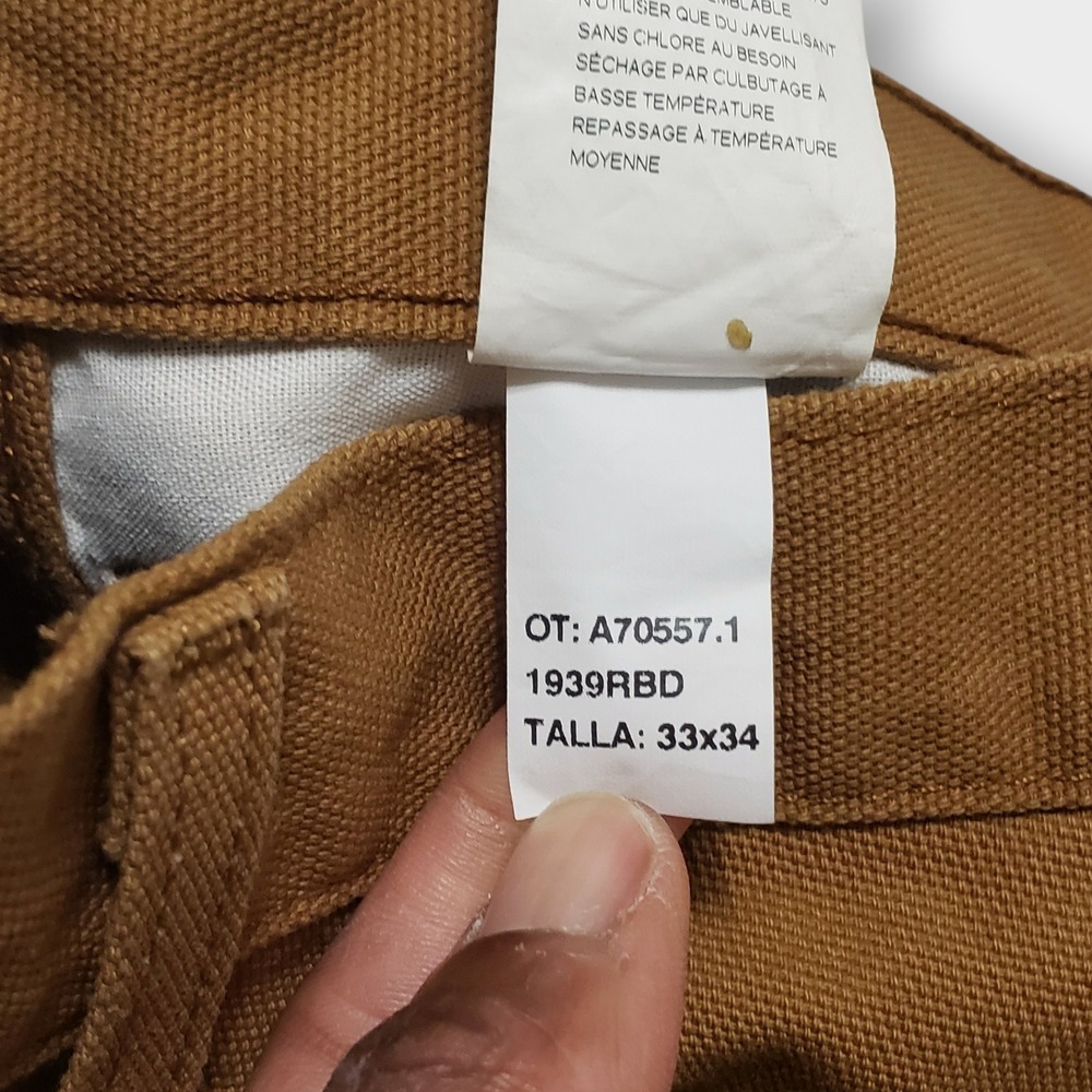 NWT Dickies Mens Carpenter Jeans Relaxed Fit Straight Leg Khaki Brown 33x34 - Picture 7 of 11